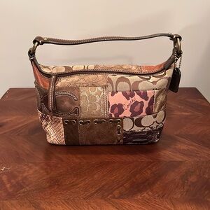 Coach gallery leather and suede patchwork mini hobo bag #0793-40914